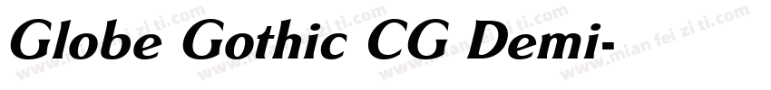 Globe Gothic CG Demi字体转换